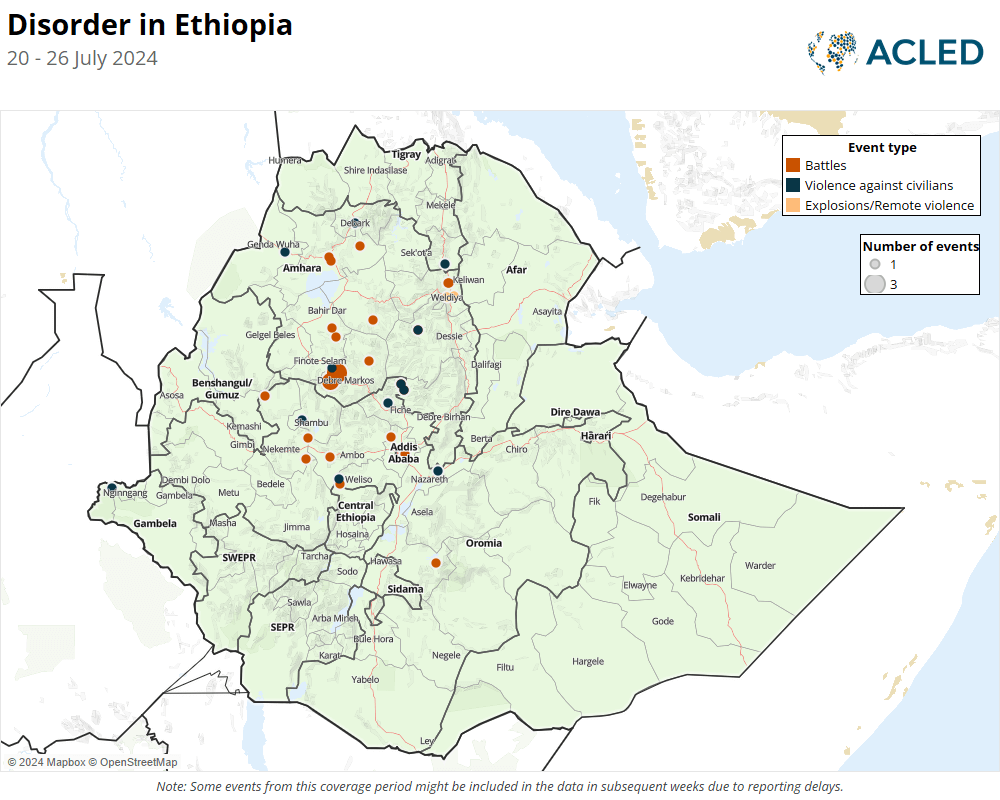 Ethiopia Weekly Update (30 July 2024) Map - Ethiopia Weekly Update (30 July 2024)