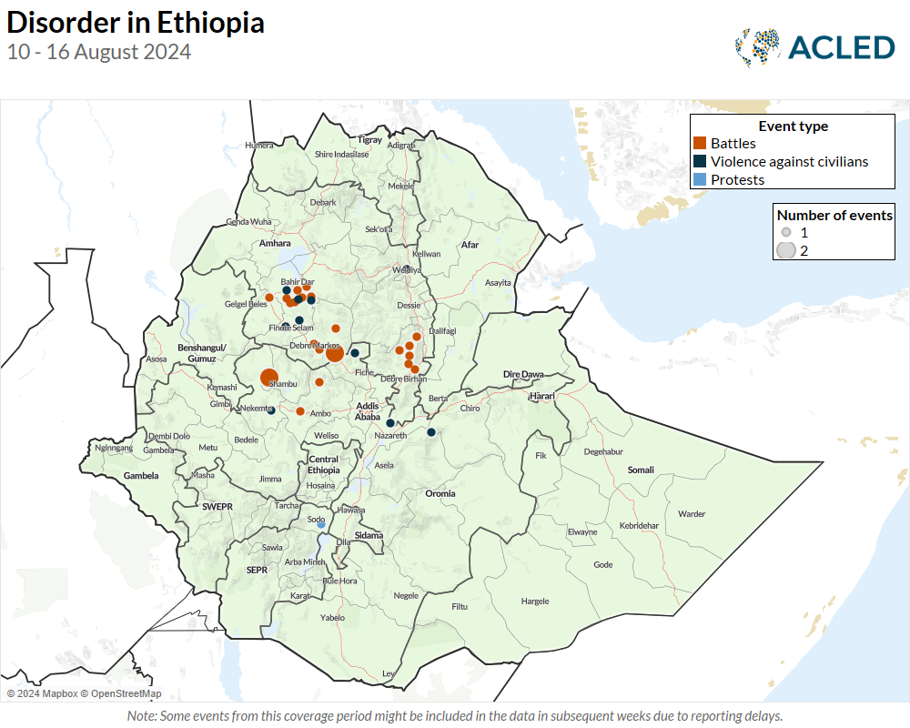 EPO Weekly - Disorder in Ethiopia 10 - 16 August 2024 Map - EPO Weekly - Disorder in Ethiopia 10 - 16 August 2024
