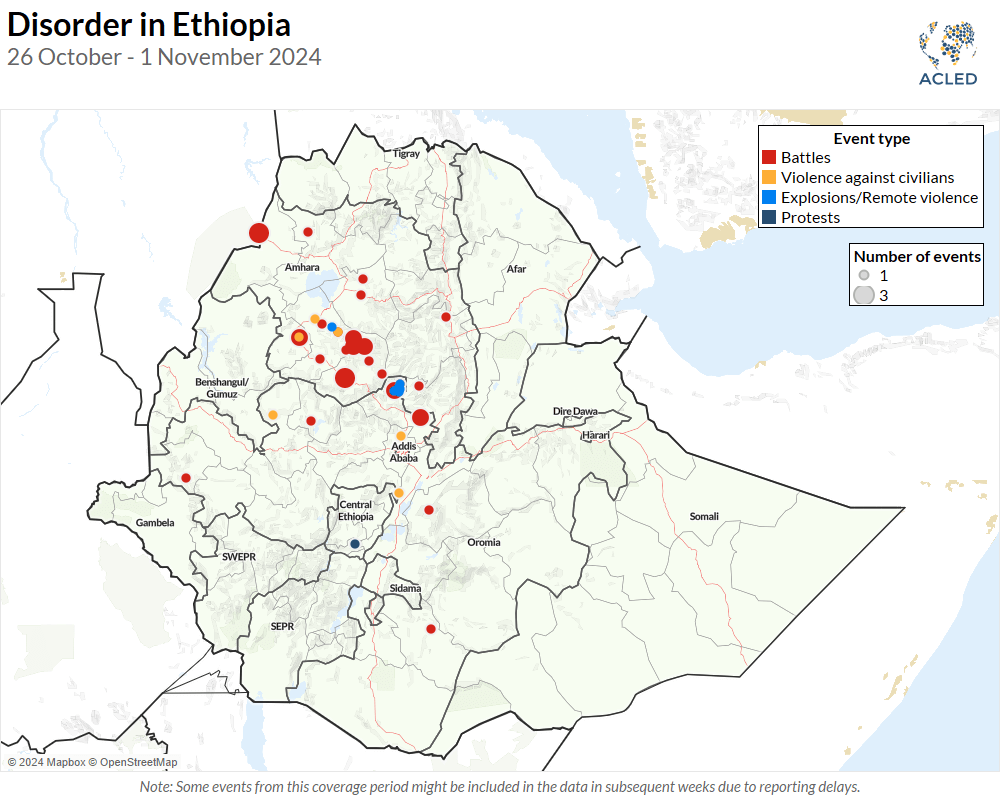 Ethiopia Weekly Update (5 November 2024) Map - Ethiopia Weekly Update (5 November 2024)