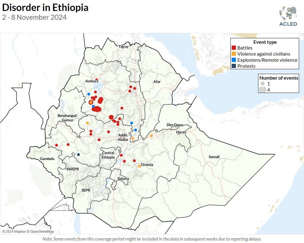 Ethiopia Weekly Update (12 November 2024) Map - Ethiopia Weekly Update (12 November 2024)