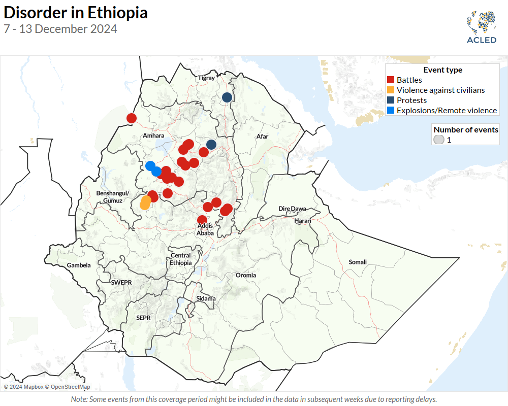 Map_Ethiopia Peace Observatory_Disorder in Ethiopia_7-13 Dec 2024_EN (17 December 2024) Map_Ethiopia Peace Observatory_Disorder in Ethiopia_7-13 Dec 2024_EN (17 December 2024)