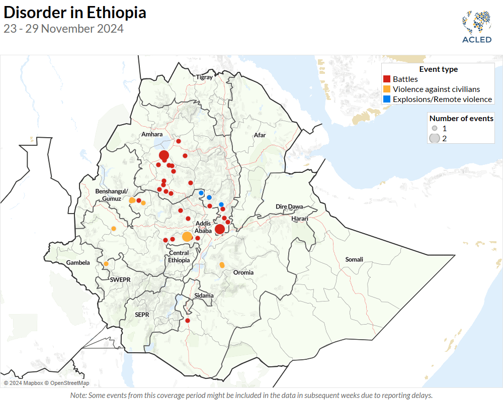 Ethiopia Weekly Update (3 December 2024) Map - Ethiopia Weekly Update (3 December 2024)