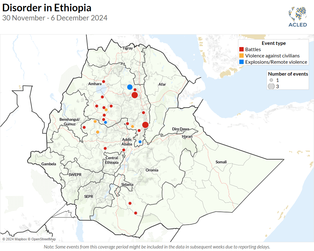 Map - Ethiopia Weekly Update (10 December 2024)