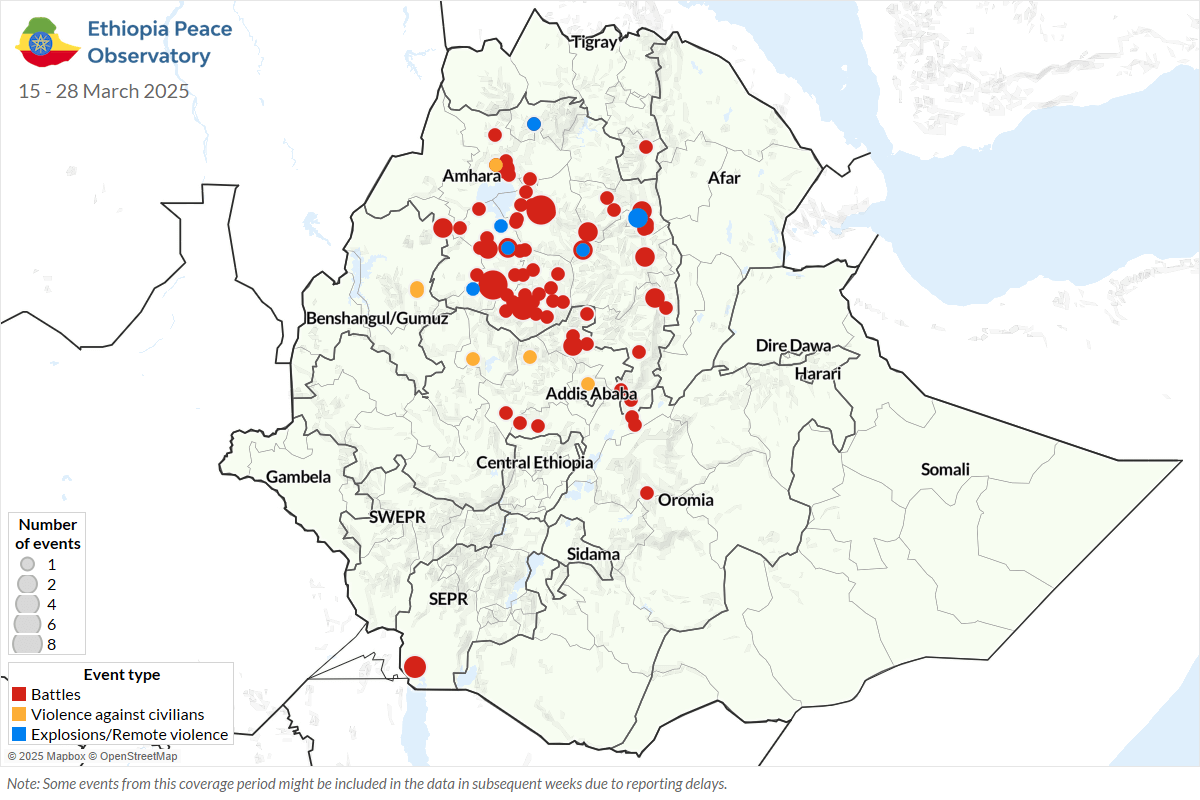 Map - Ethiopia situation update (2 April 2025)