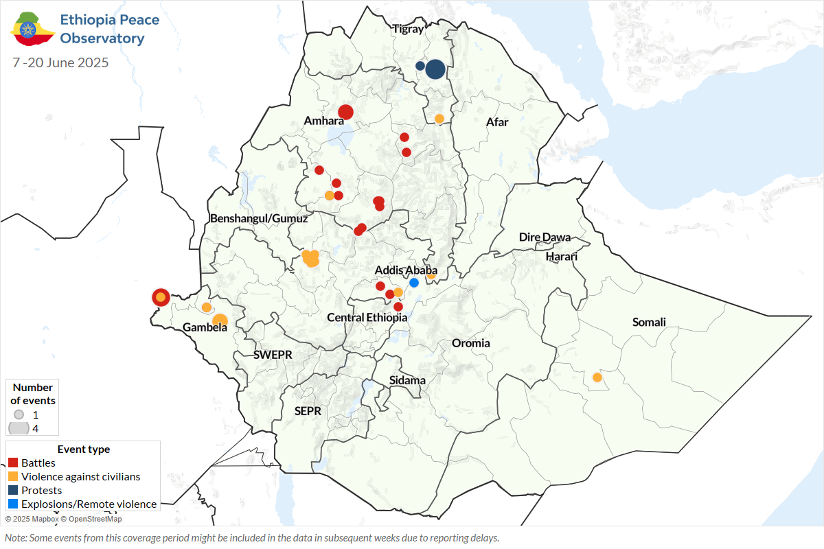 Map - Ethiopia situation update (25 June 2025)